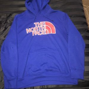 Blue and Red North Face Hoodie